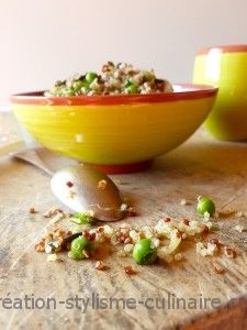 Quinoa aux petits pois et graines